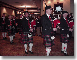 bagpipers at Awards for Valor ceremony
